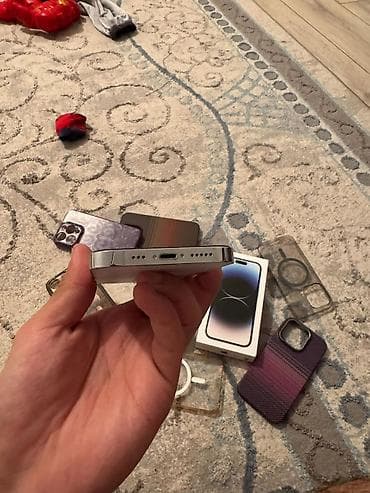 айвон: IPhone 14 Pro, Б/у, 128 ГБ, Белый, Зарядное устройство, Защитное стекло, Чехол, 85 % — 4