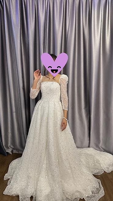 вечернее платье с: Свадебное платье принцесса с длинным шлейфом и корсетом - Силуэт — 5