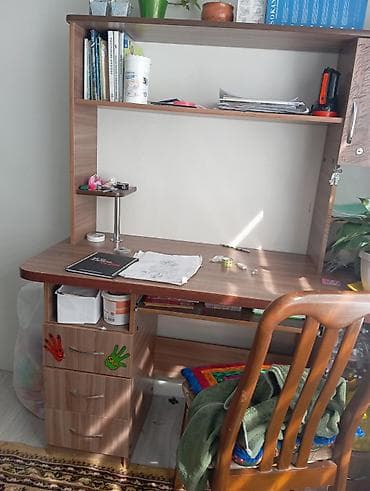 Детская мебель: Комплект офисной мебели, Шкаф, ДСП, цвет - Коричневый — 1