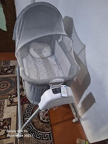 Люлька, Б/у, Колыбель, Металл, цвет - Серый, Бесплатная доставка