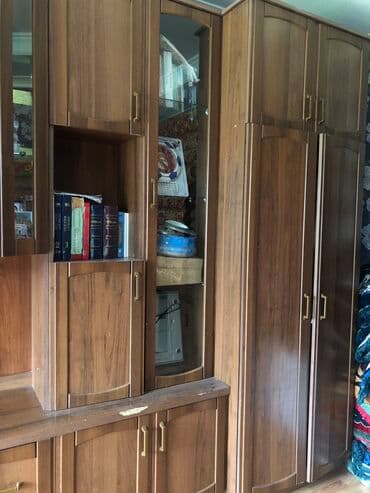 мебель нарын: Зал үчүн гарнитур, Колдонулган, Шкаф, Өзү алып кетүү, түсү - Күрөң — 2