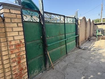 Распашные ворота: Кованые металлические ворота с калиткой - Материал: сталь, листовой — 2