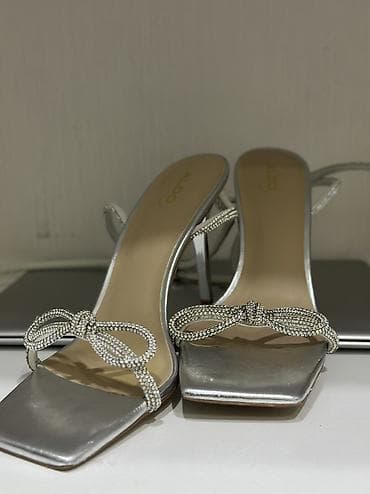 Босоножки, сандалии, шлепанцы: Босоножки, 42.5, Aldo, Новый, цвет - Серебристый, Самовывоз, Платная доставка — 5