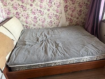 каркас на кровать: Двуспальная кровать, Б/у, С ящиком для хранения, длина - 200 см — 3