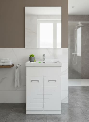 Шкаф для ванной, С зеркалом, Другой материал