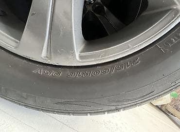 Шиналар жана дисктер: Дөңгөлөктөр монтажда 215 / 60 / R 16, Жай, Колдонулган, Комплект, Жеңил унаалар, Куйма, тешиктери - 5 — 4