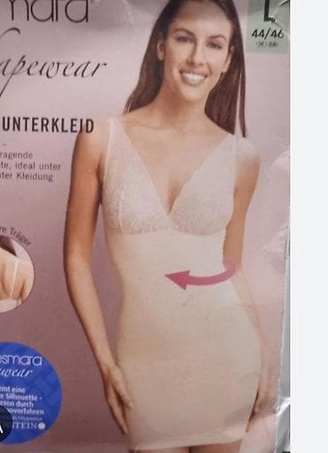 обтягивающее: Корректирующее платье-комбинация esmara Shapewear утяжка бежевый и — 4