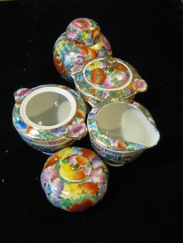 корейская посуда: Китайский "цветочный" фарфор 1950-х гг.
Много различных предметов — 5