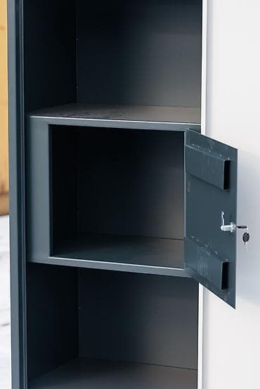 Офисные стулья: Офисный шкаф, цвет - Серый, Железо — 4