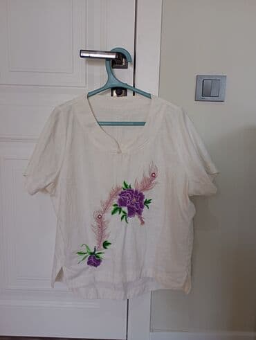 брендовая мужская одежда бишкек: Футболка, Классическая модель, Лен, Новый, 2XL — 1