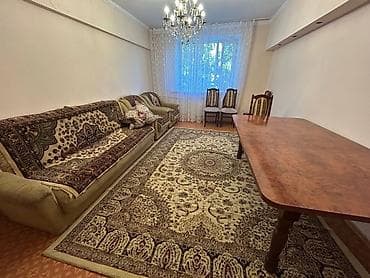 osh flat: 3 комнаты, Аламедин-1 мкр Агентство недвижимости, Семейным, от 1 месяца, от 3 месяцев, от 6 месяцев, С мебелью полностью — 4