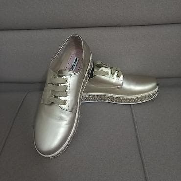 обувью: Кеды miu miu полностью кожа, новыена подошве плетение тоже кожа — 6