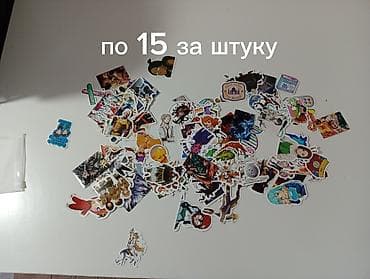 наклейка на карту: Набор стикеров с аниме- и игровыми персонажами. В ассортименте — 1