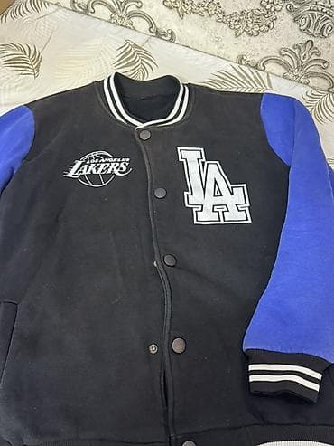 Бейсбольная куртка (varsity) с атрибутикой Лос-Анджелеса: - Черный — 1