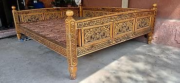 стол ратанг: Тапчан 4 x 3 x 1 м, Дерево — 1