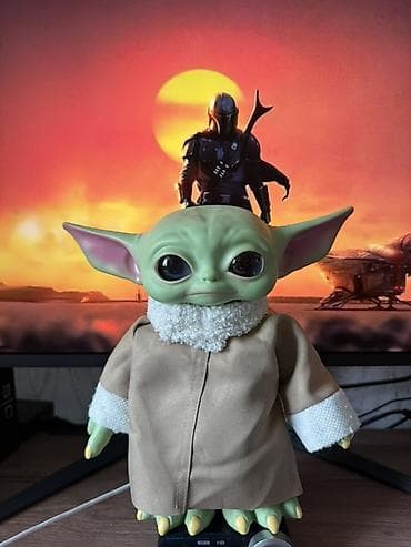 растовые куклы: Фигурка/кукла «Малыш Йода» (Грогу) из Star Wars - Высота: 28 см - — 1
