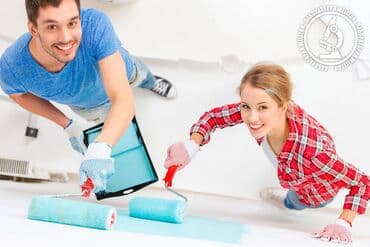 Белим стены потолки! клеим обои! красим стены потолки клеим обои