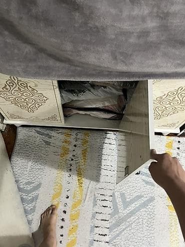 камод токмок: Кийимдер үчүн тумба, Күзгүсүз, ЛДСП, түсү - Ак — 2
