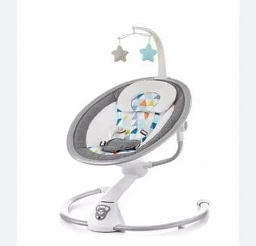 детское кресло качалка: Люлька, Б/у, Колыбель, Качалка, Пластик, цвет - Серый, Самовывоз, Платная доставка — 1