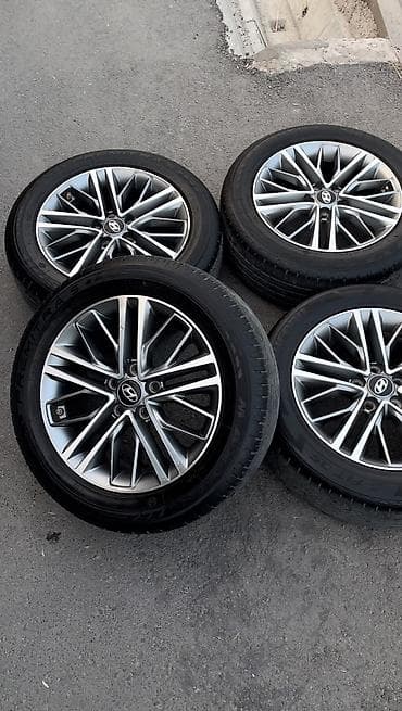 Диски: Литые Диски R 17 Hyundai, Комплект, отверстий - 5, Б/у — 6