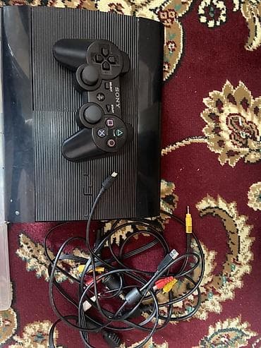 Видео оюндар жана приставкалар: PlayStation 3 Super Slim (черная) Комплектация: - консоль PS3 Super — 1