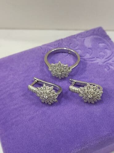 свадебные платья от производителя: Набор украшений, Проба 925, Женские, Новый — 5