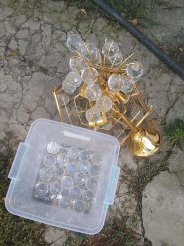 сауна кыз: Продаю хрустальную люстру, цвет золотистый с хрустальными шарами! — 2