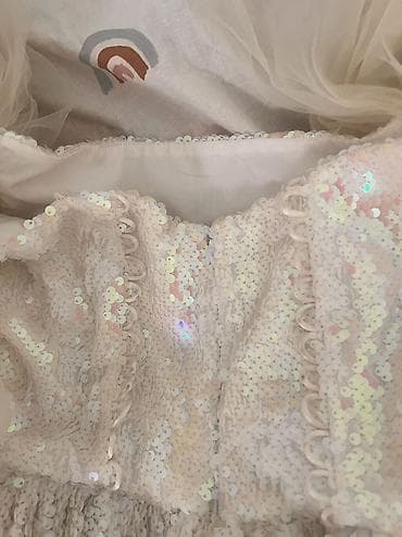 юбка карандаш: Детское платье, цвет - Белый, Б/у — 9