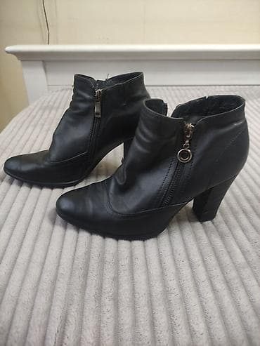 Сапоги: Ботинки, 35.5, 36, Б/у, цвет - Черный, Самовывоз — 3