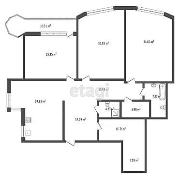 Батирлер: 4 бөлмө, 150 м², Жеке план, 10 кабат — 7