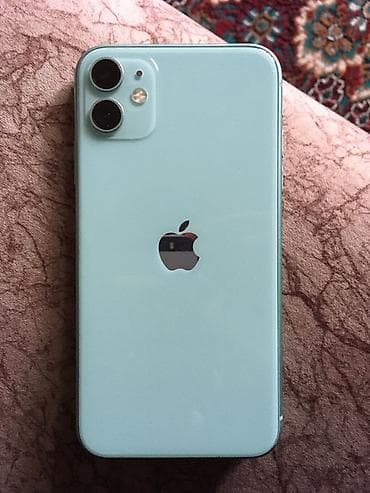second tech: IPhone 11, Б/у, 128 ГБ, Зеленый, Защитное стекло, Чехол, 85 % — 1