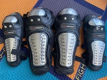 Комплект мото/велозащиты PRO-BIKER: наколенники и налокотники (4 at lalafo.kg Комплект мото/велозащиты PRO-BIKER: наколенники и налокотники (4