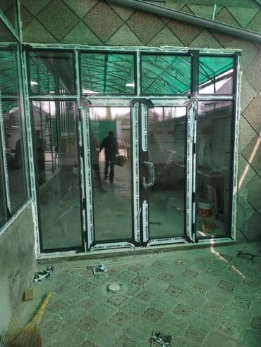 бу эшиктер ош: Алюминиевые двери одностворчатые, двустворчатые из холодной серии — 3