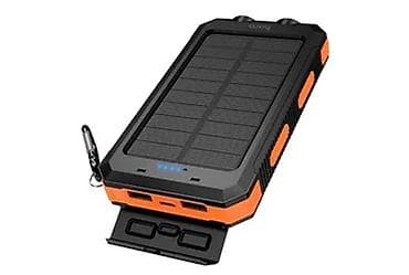 Power Bank HOCO J164 Platinum Solar Dual Lighting, 8000 мА·ч, черный