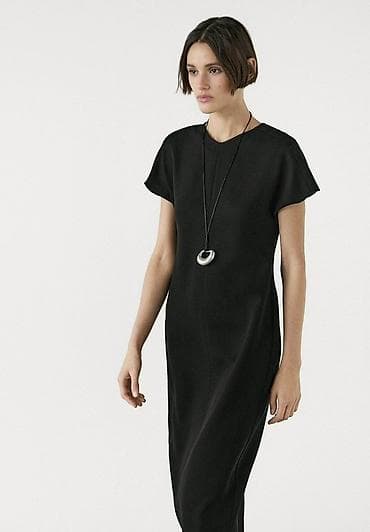 Повседневное платье, Длинная модель, Креп, Прямое, S