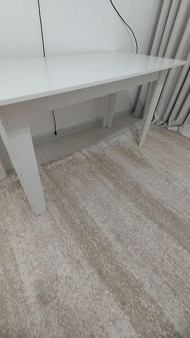 ско: Белый узкий стол/консоль 77 - Назначение: рабочий стол, консоль под — 3