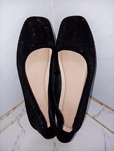 lining 38: Балетки женские брэнда Инстриит, черные, с квадратным мыском и — 1