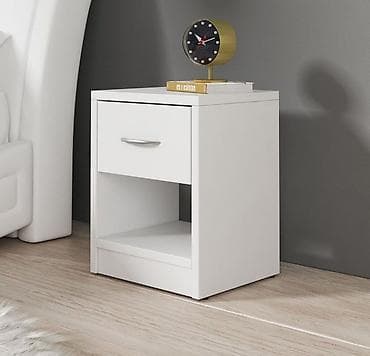 Тумбы для вещей и одежды: Прикроватная тумба, Новый, Без зеркала, цвет - Белый, ЛДСП, В рассрочку, Самовывоз — 1