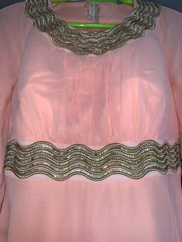 черное гипюровое платье с открытой спиной: Вечернее платье, Длинная модель, Шифон, С рукавами, Стразы, M — 5