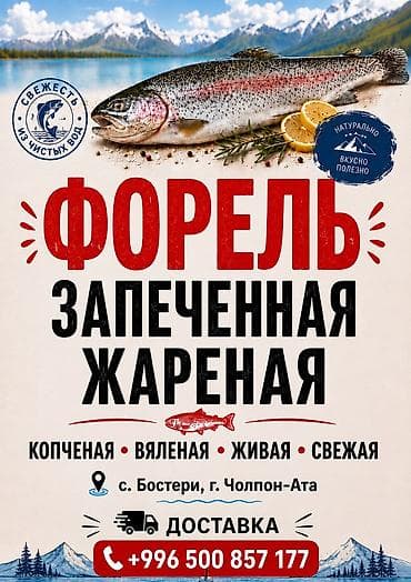 Рыбы: 🐟 Свежая и запечённая форель на Иссык-Куле! Предлагаем вкусную — 3