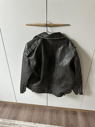 кожынный куртка: Косуха Histovv via, графитовый цвет с эффектом выцветшей кожи. - — 2