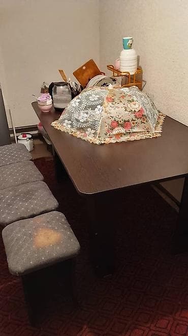 study table: Кухонный стол и стул, цвет - Коричневый — 1