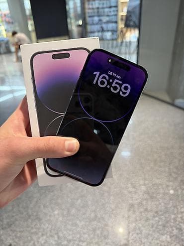 17 iphone: IPhone 14 Pro - Цвет: темно‑фиолетовый (Deep Purple) - Экран 6.1" — 2