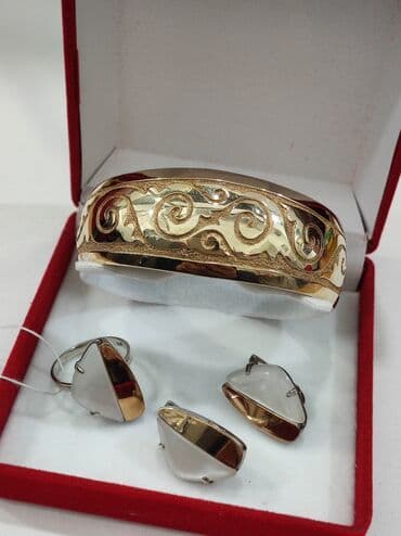 свадебные платья от производителя: Серебряный Набор+ Билерик с надписями "Бейишим Апам" Серебро — 5