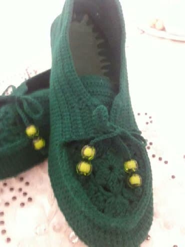 обувь 19 размер: Үй тапичкелери, 38.5, Жаңы, түсү - Жашыл — 4