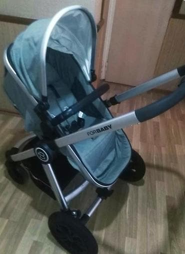 Детская коляска Forbaby выполнена в серо-бирюзовой расцветке, что lalafo.kg да Детская коляска Forbaby выполнена в серо-бирюзовой расцветке, что