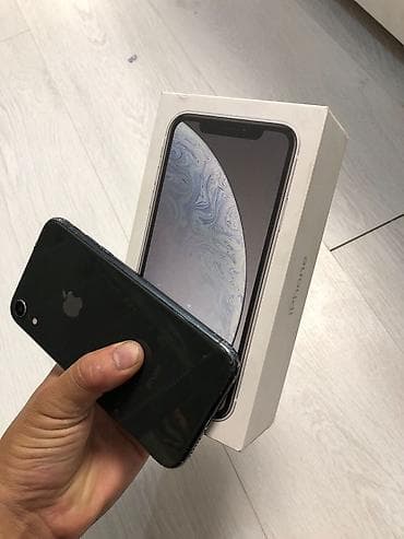 IPhone Xr, Б/у, 64 ГБ, Черный, Коробка, 78 %