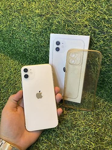 смарт: IPhone 11, Б/у, 64 ГБ, White Titanium, Коробка, В рассрочку, 76 % — 1