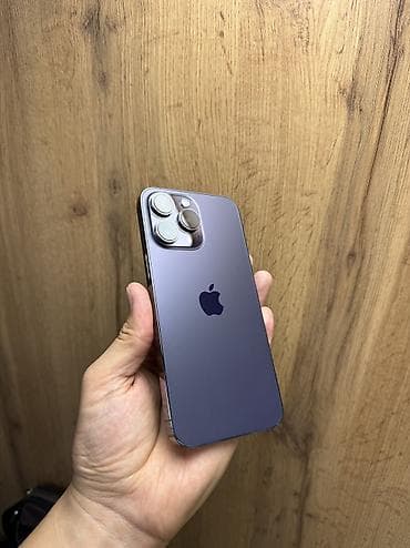 nokia 603: IPhone 14 Pro Max, Б/у, 256 ГБ, Deep Purple, Защитное стекло, Чехол, Коробка, 92 % — 2