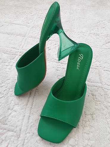 pull and beer: Яркие женские мюли Rossi в стильном зелёном цвете. Размер 38 (подойдут — 2